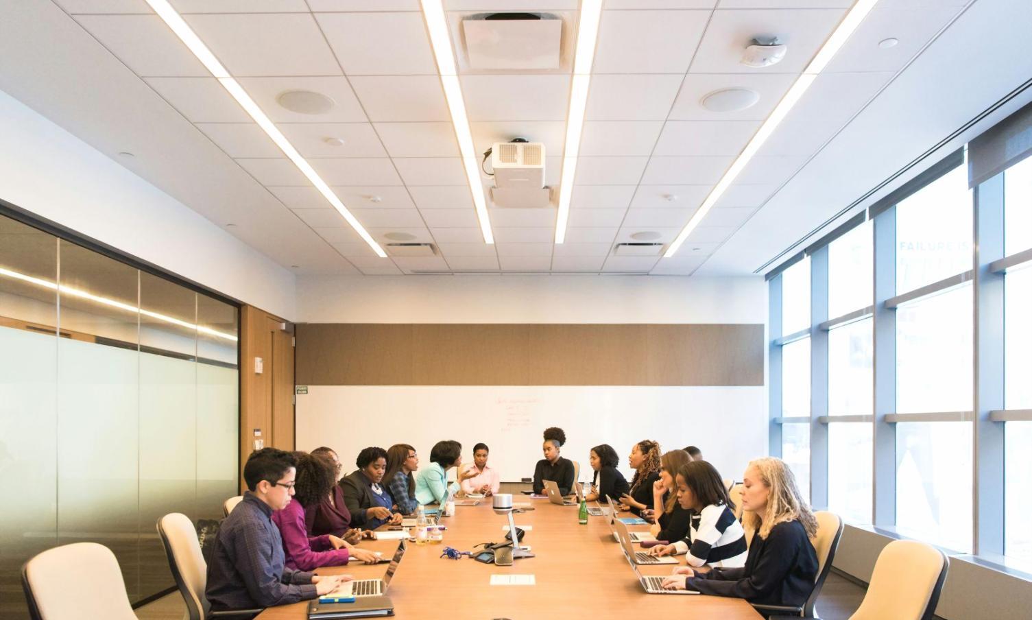 Business workshop session with participants working through financial scenarios